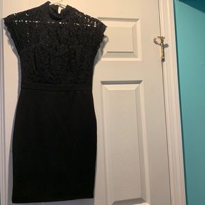 Brand New Condition, Black High Neck Midi Dress